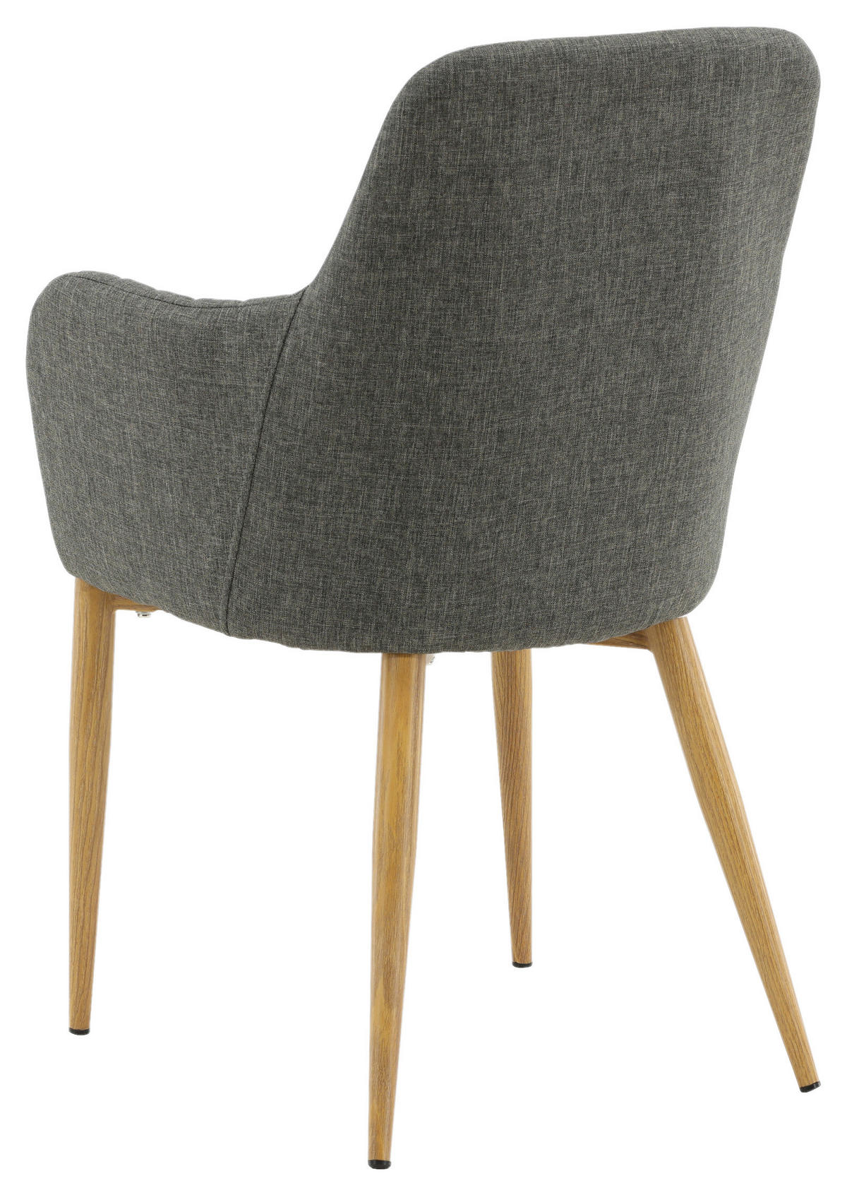 STUHL-SET 2 Stück  in Stahl Textilgeflecht  - Dunkelgrau/Naturfarben, Design, Textil/Metall (57/93/62cm) - Livetastic