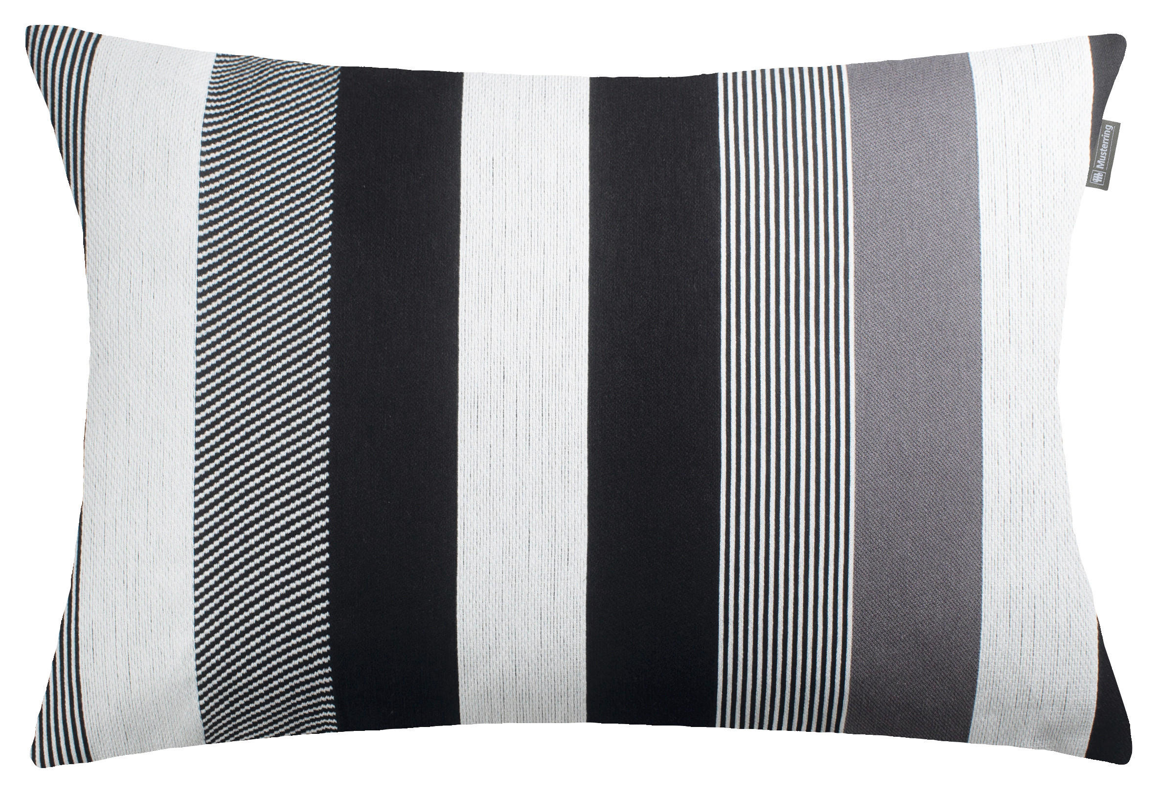 KISSENHÜLLE MR-STRIPE 40/60 cm  - Schwarz/Weiß, Basics, Textil (40/60cm) - Musterring