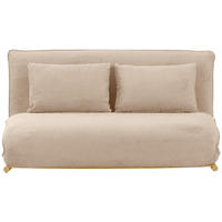 SOFA VELIN Samt Creme, Nussbaumfarben  - Nussbaumfarben/Creme, Design, Textil/Metall (140/97/80cm) - MID.YOU