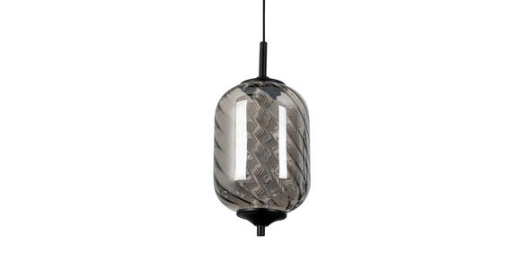 LED-HÄNGELEUCHTE 73/23/120 cm - Chromfarben/Schwarz, Design, Glas/Metall (73/23/120cm) - Novel