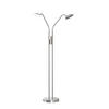 LED-GOLVLAMPA Tallri    - nickelfärgad, Klassisk, metall (135cm) - Fischer & Honsel