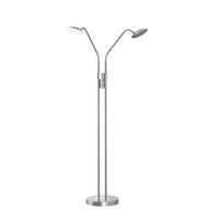 LED-GOLVLAMPA Tallri    - nickelfärgad, Klassisk, metall (135cm) - Fischer & Honsel