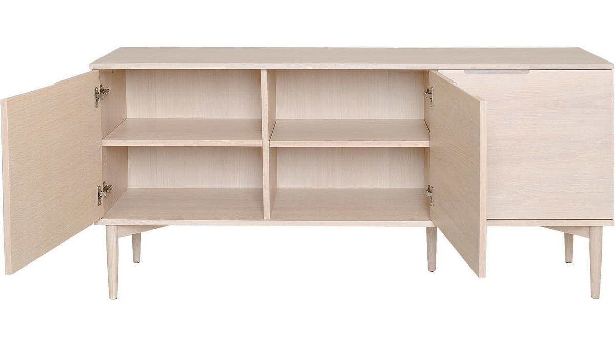 SIDEBOARD 161/76/41 cm  - vit/ekfärgad, Design, metall/trä (161/76/41cm) - Best Price