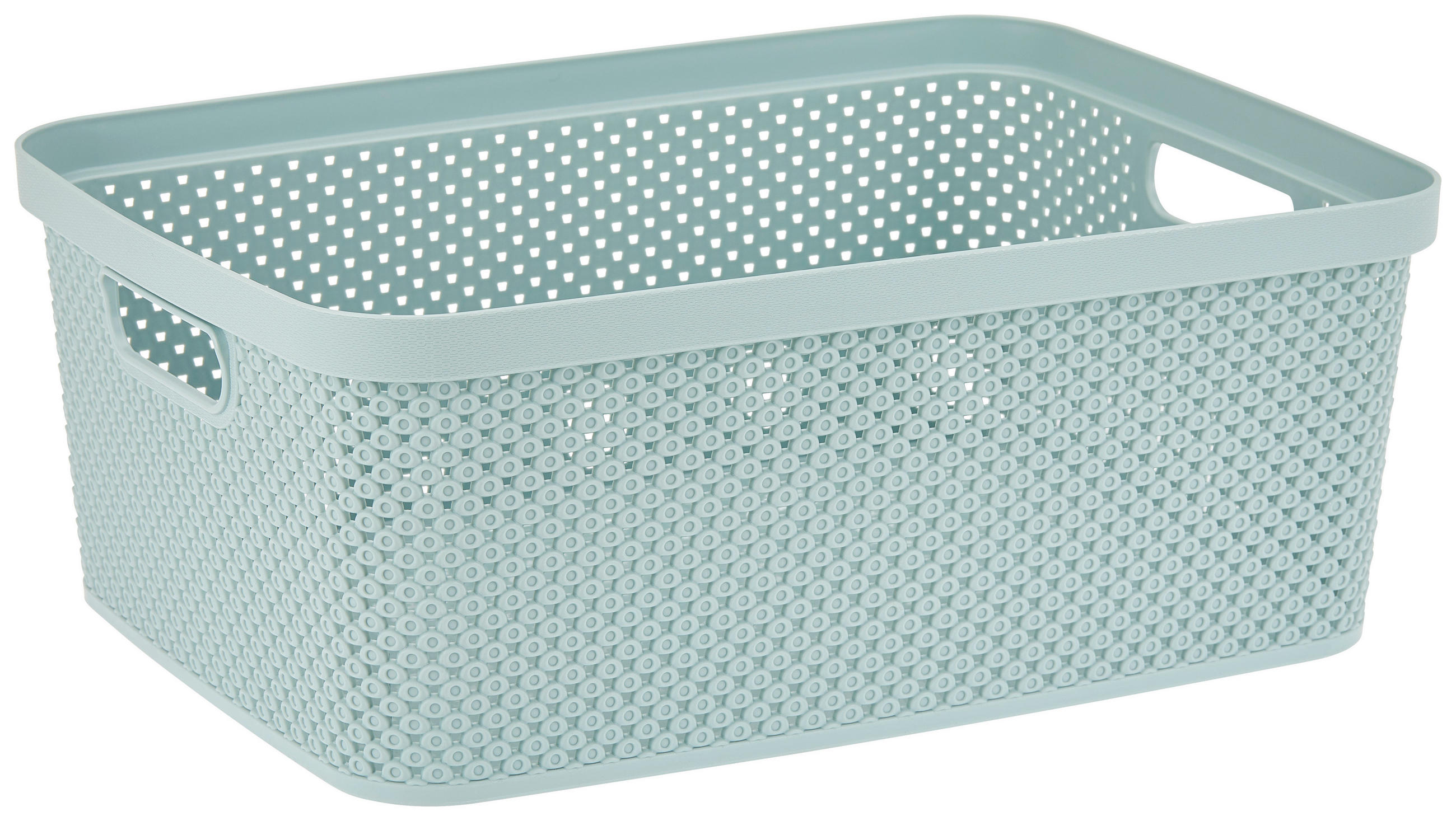 Aufbewahrungskorb Diamond 38,5x15 cm Kunststoff Mintgrün