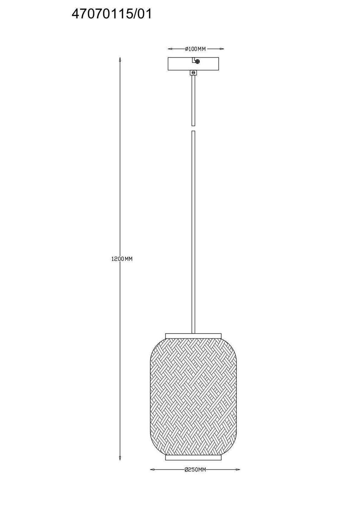 HÄNGELEUCHTE 25/120 cm    - Schwarz/Naturfarben, Trend, Naturmaterialien/Metall (25/120cm) - Novel