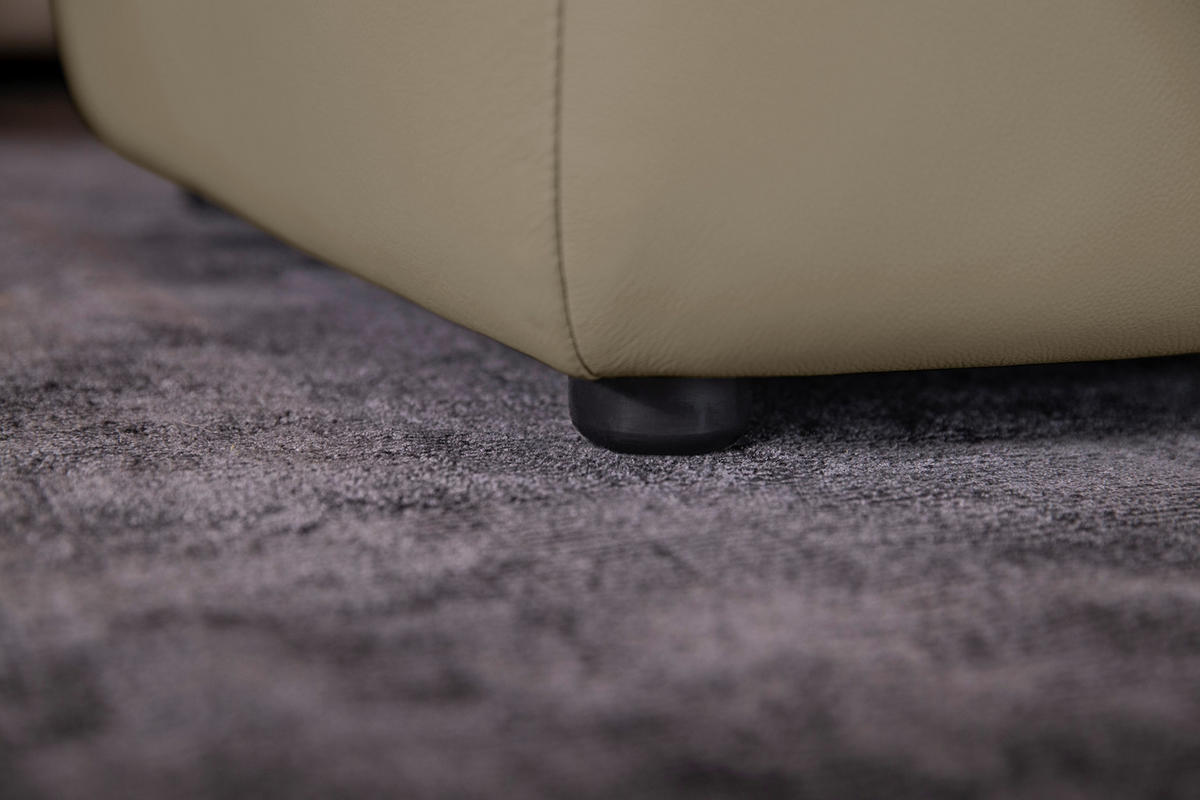 ECKSOFA in Echtleder Braun, Grau  - Schwarz/Braun, Modern, Leder/Kunststoff (164/300cm) - W.Schillig