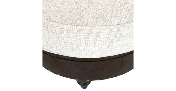 HOCKER Chenille, Lederlook, Mikrofaser Dunkelbraun, Beige  - Dunkelbraun/Beige, ROMANTIK / LANDHAUS, Holz/Textil (75/50/75cm) - Landscape