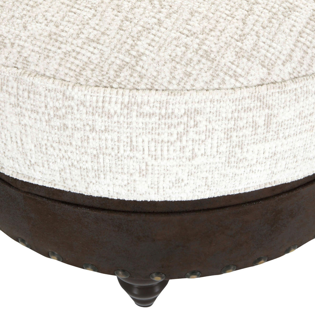 HOCKER Chenille, Mikrofaser Dunkelbraun, Beige  - Dunkelbraun/Beige, ROMANTIK / LANDHAUS, Holz/Textil (75/50/75cm) - Landscape