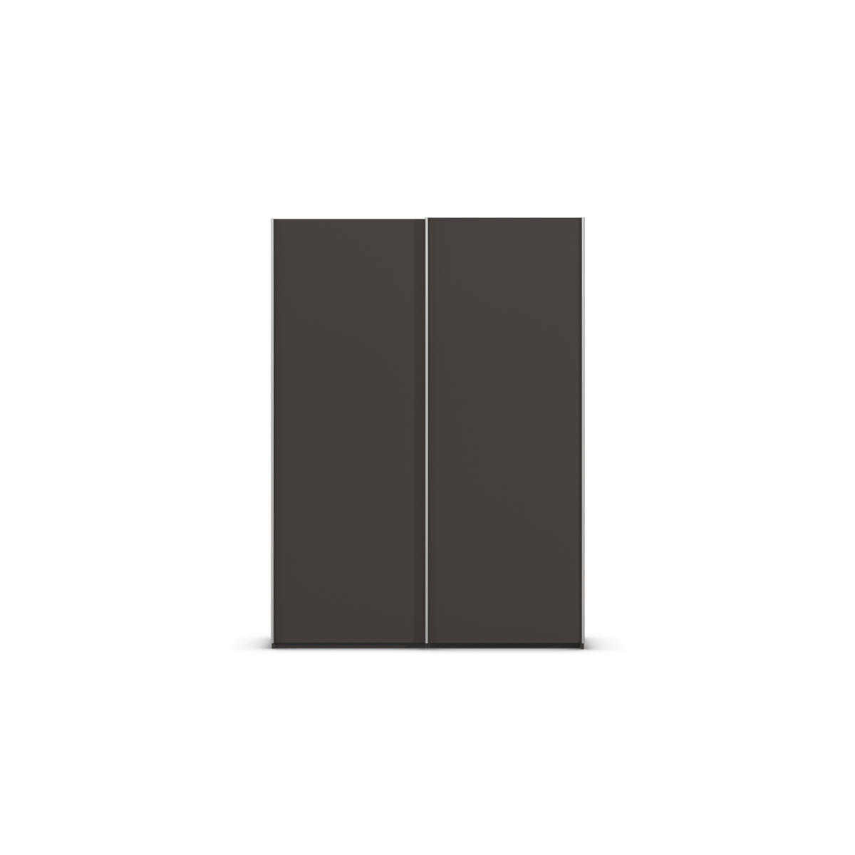 SCHWEBETÜRENSCHRANK 162/223/69 cm,  in Graphitfarben, Alufarben, 2 Tür(en)  - Alufarben/Graphitfarben, Basics, Holzwerkstoff/Metall (162/223/69cm) - Rauch Möbel