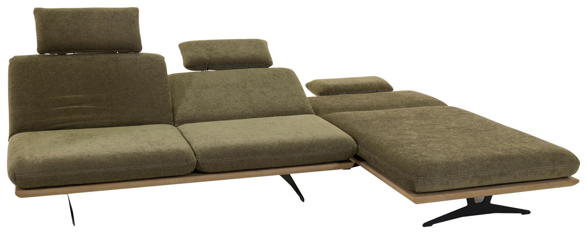 SEDEŽNA GARNITURA, svetlo zelena  - črna/bež, Design, kovina/tekstil (318/92/90/165cm) - Dieter Knoll