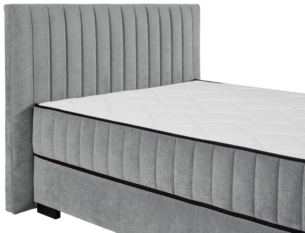BOXBETT 140/200 cm  in Anthrazit  - Anthrazit/Schwarz, Modern, Holzwerkstoff/Kunststoff (140/200cm) - MID.YOU