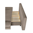 SCHLAFSOFA Cord Taupe  - Taupe/Buchefarben, KONVENTIONELL, Holz/Textil (200/75/85cm) - Carryhome