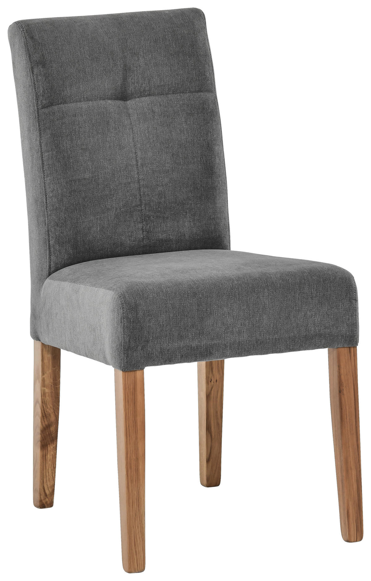 STUHL Webstoff Eichefarben, Dunkelgrau Eiche massiv  - Eichefarben/Dunkelgrau, KONVENTIONELL, Holz/Textil (47,5/91,5/63cm) - Cantus