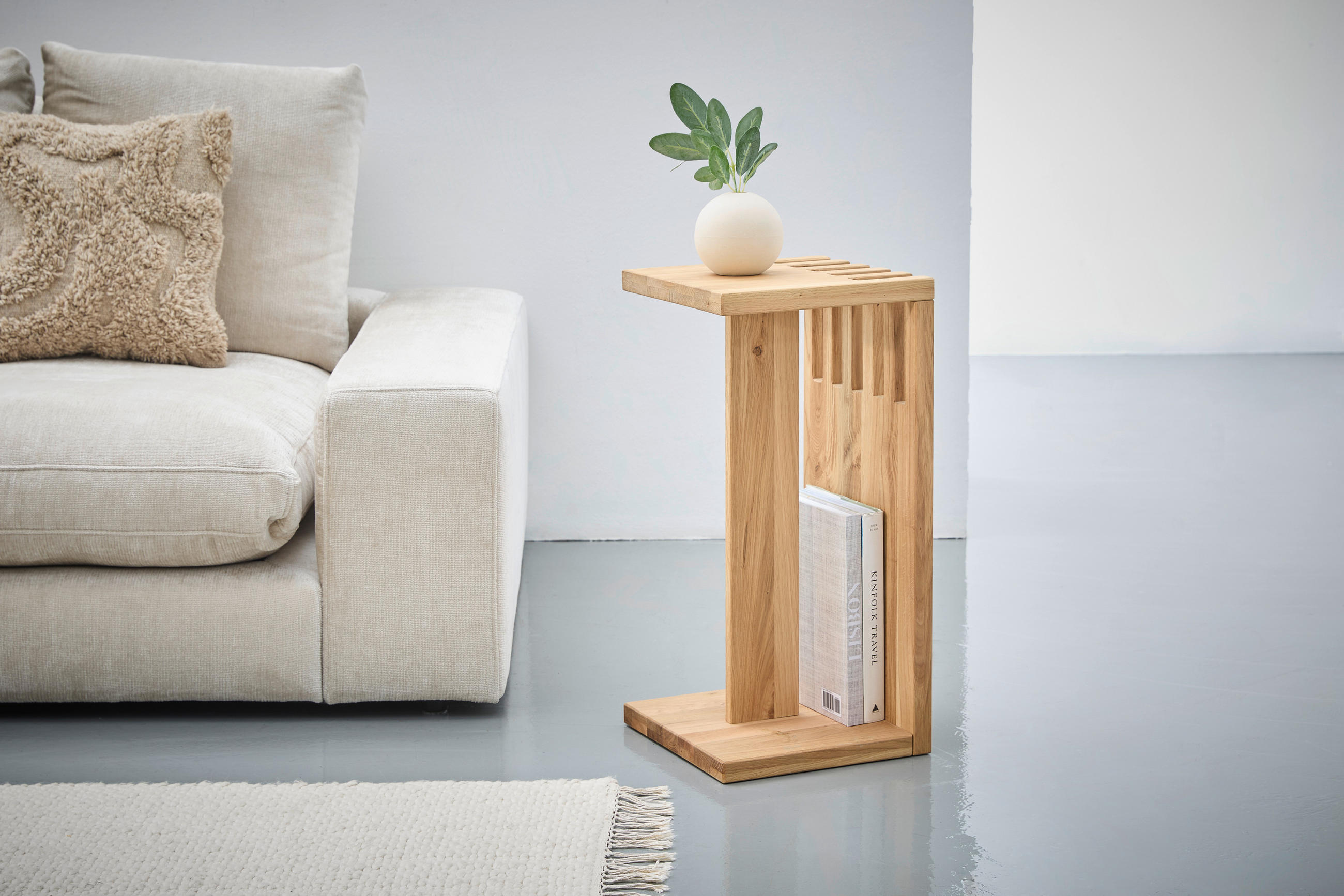 BEISTELLTISCH in Holz 31/31/63,5 cm - Eichefarben, Natur, Holz (31/31/63,5cm) - Linea Natura