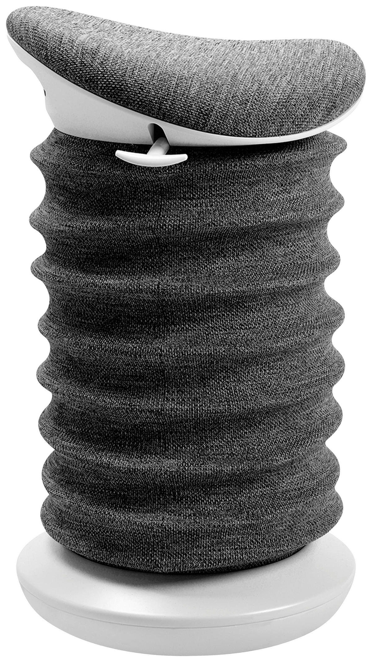 BÜROHOCKER Weiß, Grau  - Weiß/Grau, Design, Kunststoff/Textil (37,5/53-64/36cm) - Topstar