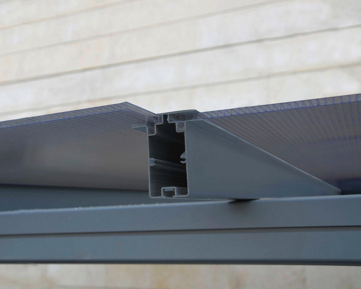 CARPORT - Anthrazit/Bronzefarben, Basics, Kunststoff/Metall (218/297/500cm)