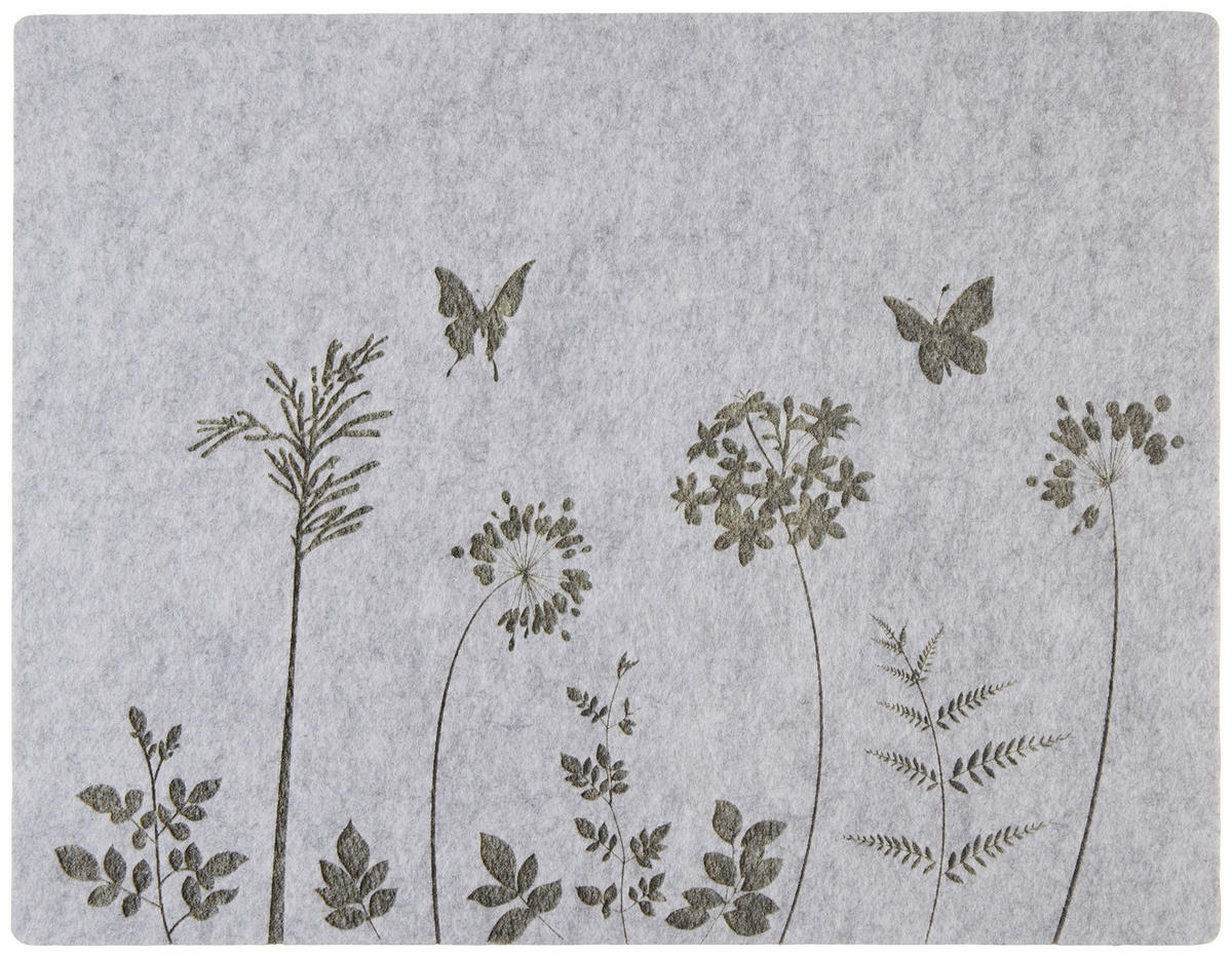 TISCHSET Textil Filz Grau, Hellgrau 35/45 cm  - Hellgrau/Grau, Basics, Textil (35/45cm) - Ambia Home