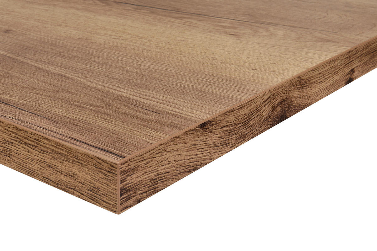 KÜCHENLEERBLOCK 240 cm   in Grau, Eiche dunkel  - Eiche dunkel/Edelstahlfarben, MODERN, Holzwerkstoff/Metall (240cm) - Nobilia
