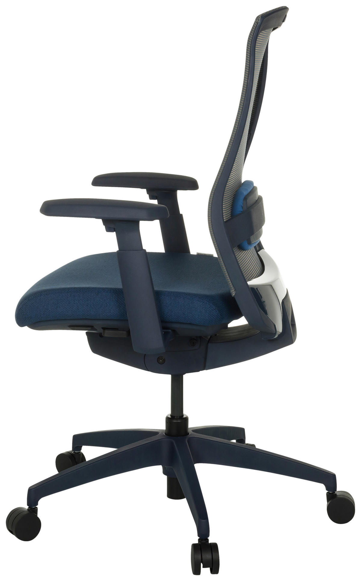 OTOČNÁ ŽIDLE, síťovina, modrá - modrá/černá, Moderní, textil/plast (65/95 - 103/70cm) - MID.YOU