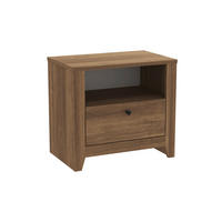 NATTDUKSBORD i valnötsfärgad  - vit/valnötsfärgad, Design, trämaterial (55/35/50cm) - Livetastic