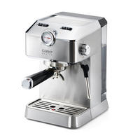 ESPRESSOMASCHINE  - Edelstahlfarben/Schwarz, Basics (19,5/30,5/25,5cm) - CASO Design