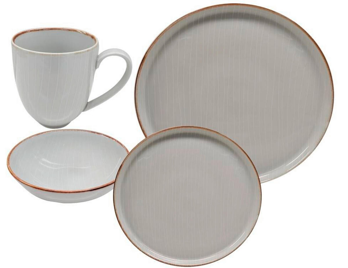 KOMBISERVICE 24-teilig Bergen  - Beige, Design, Keramik - Landscape