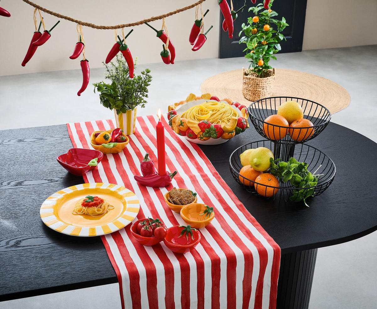 ETAGERE 2-stöckig - Schwarz, Design, Metall (30/23,5cm) - Ambia Home