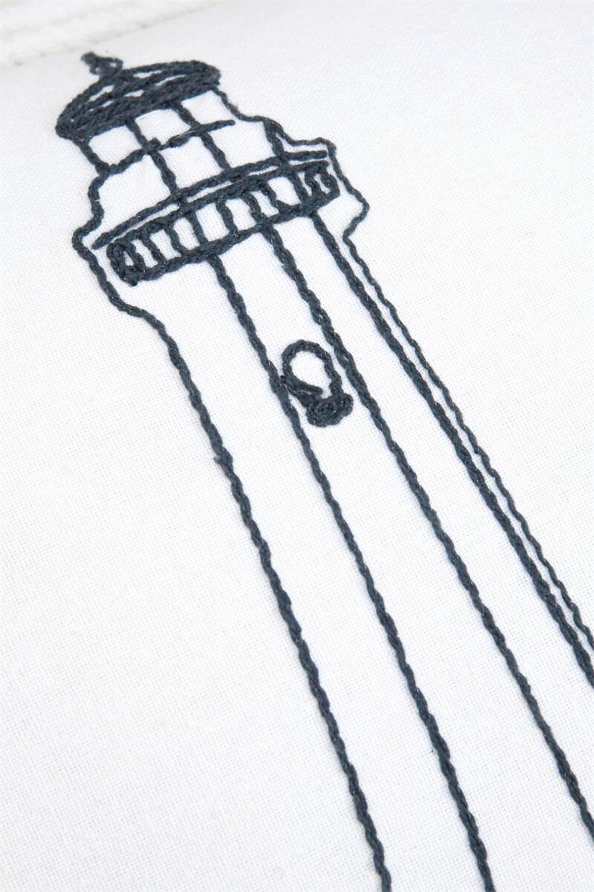 UKRASNI JASTUČIĆ    40/60/10 cm   Amiral  - bijela/tamno plava, Basics, tekstil (40/60/10cm)