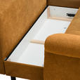 ECKSOFA Senfgelb Flachgewebe  - Senfgelb/Schwarz, Design, Kunststoff/Textil (278/175cm) - Xora