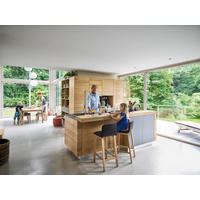 EINBAUKÜCHE LINEE  - Eichefarben/Grau, Design, Holz - TEAM 7