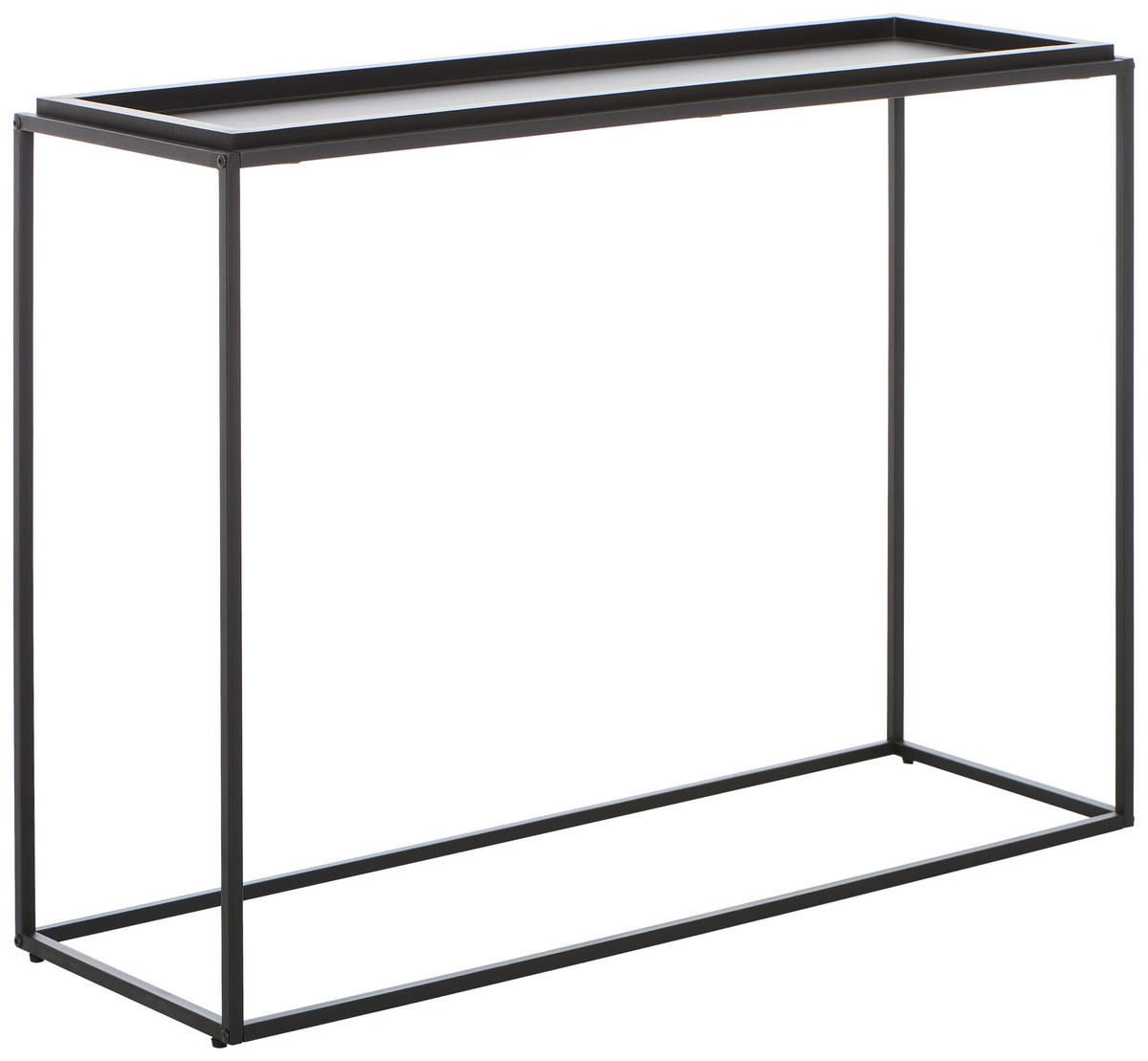 KONZOLOVÝ STOLEK, černá, kov, kompozitní dřevo, 110/38/80 cm - černá, Design, kov/kompozitní dřevo (110/38/80cm) - MID.YOU
