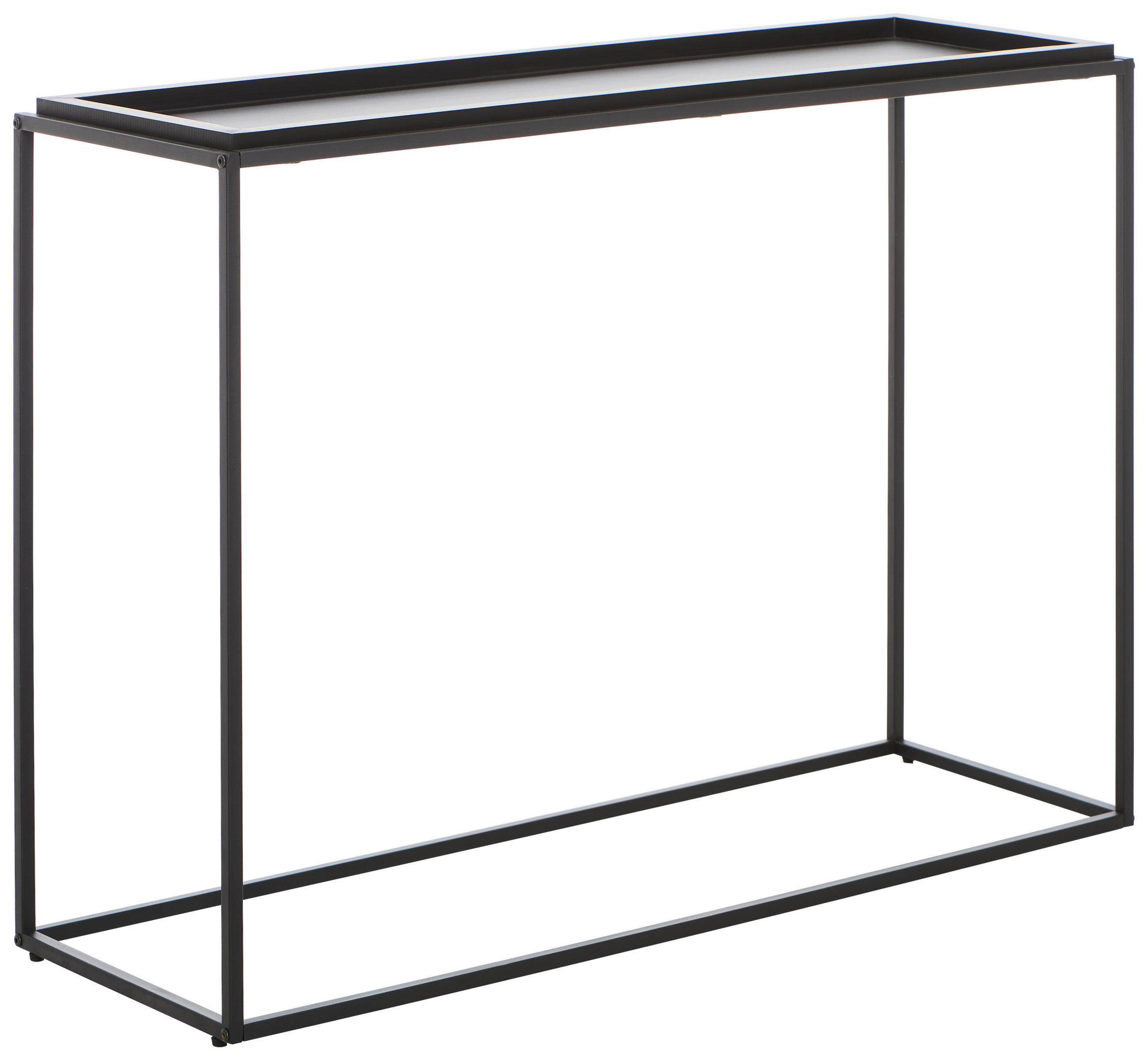 MID.YOU KONZOLOVÝ STOLÍK, čierna, kov, kompozitné drevo, 110/38/80 cm.