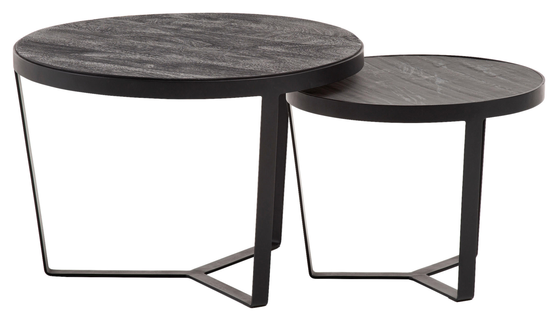 COUCHTISCHSET in Holz, Kunststoff, Holzwerkstoff 60/60/40 cm  - Schwarz, LIFESTYLE, Holz/Holzwerkstoff (60/60/40cm) - MID.YOU