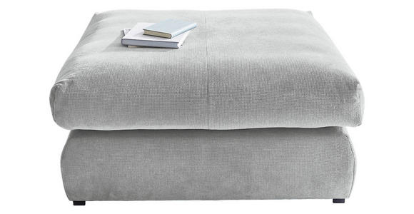 HOCKER in Textil Grau  - Schwarz/Grau, Design, Kunststoff/Textil (110/50/110cm) - Carryhome