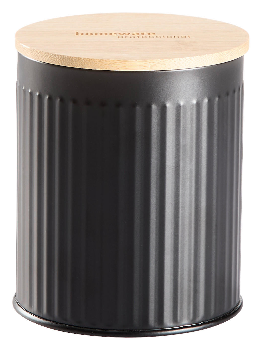 FÖRVARINGSBURK 1 l  - svart/naturfärgad, Basics, metall/plast (11/13cm) - Homeware Profession.