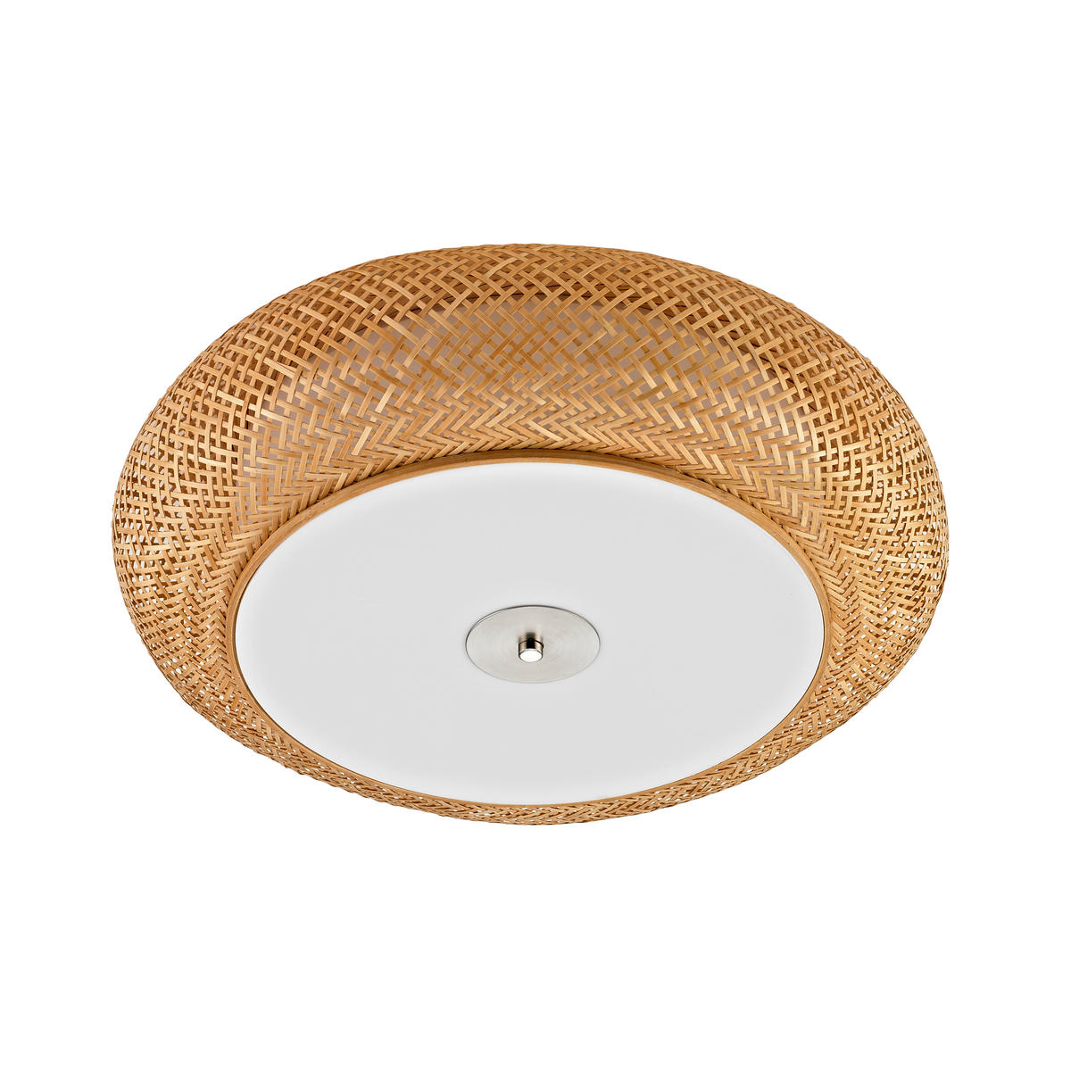 DECKENLEUCHTE  50/12 cm    - Weiss/Naturfarben, Trend, Holz/Kunststoff (50/12cm) - Marama