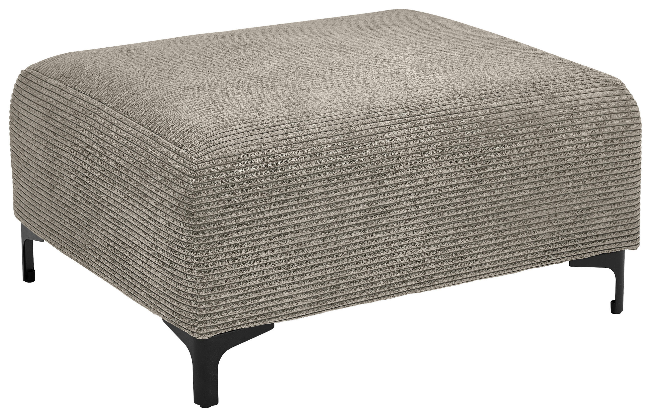 HOCKER in Textil Braun  - Schwarz/Braun, KONVENTIONELL, Textil/Metall (99/46/77cm) - Carryhome