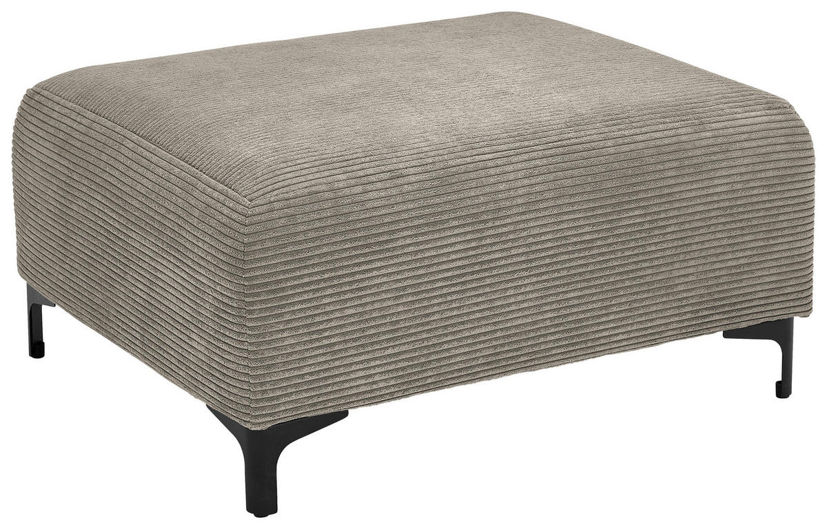 HOCKER Textil Braun  - Schwarz/Braun, Konventionell, Textil/Metall (99/46/77cm) - Carryhome