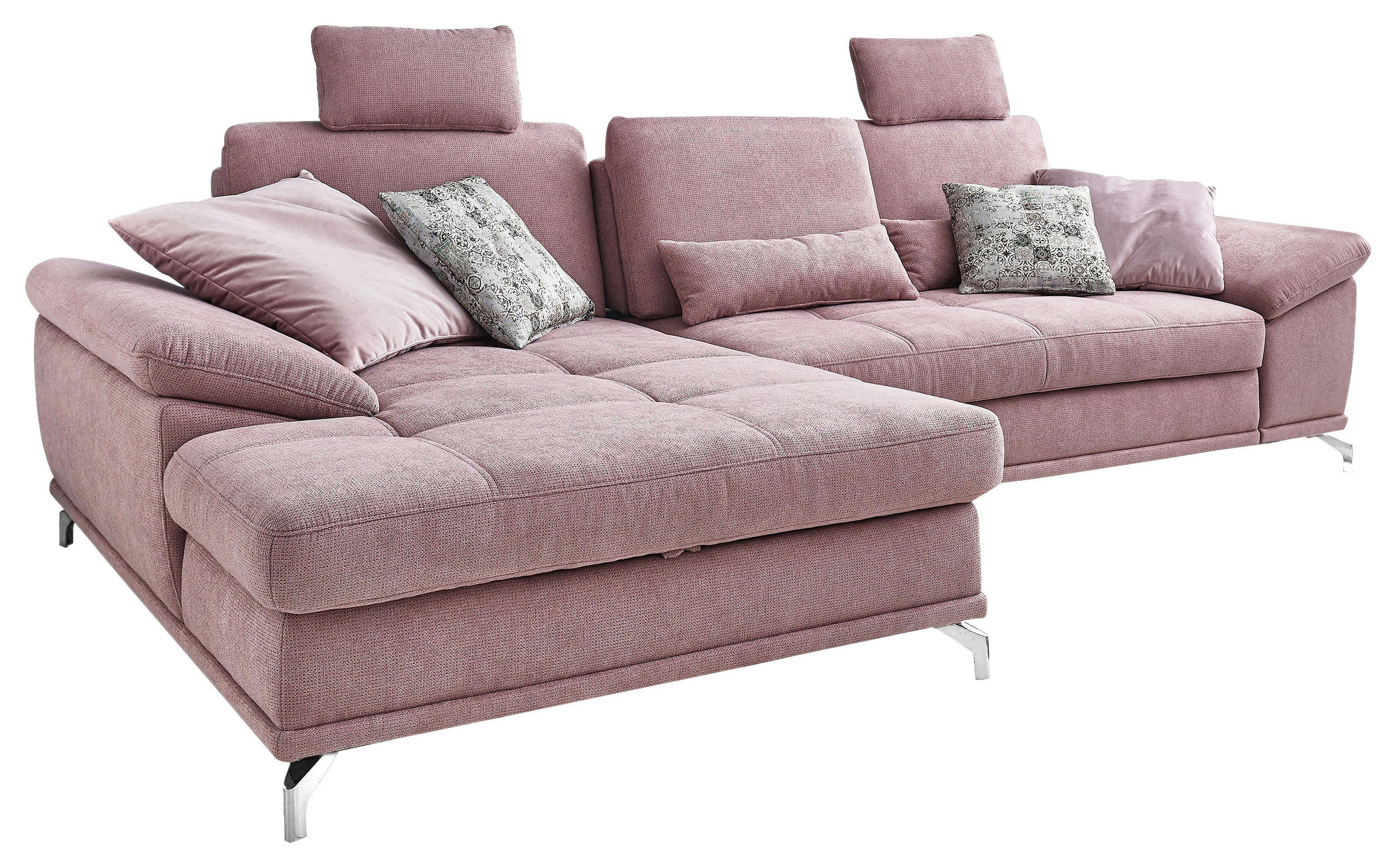 Thumbnail - Sit & More Ecksofa, Flieder, Textil, 5-Sitzer, Ottomane links, L-Form, 301x176 cm, Goldenes M, Oeko-Tex® Standard 100, M...