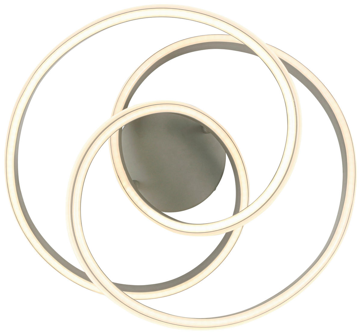 DECKENLEUCHTE 48/52/23 cm   - Sandfarben/Weiß, Trend, Kunststoff/Metall (48/52/23cm) - Novel