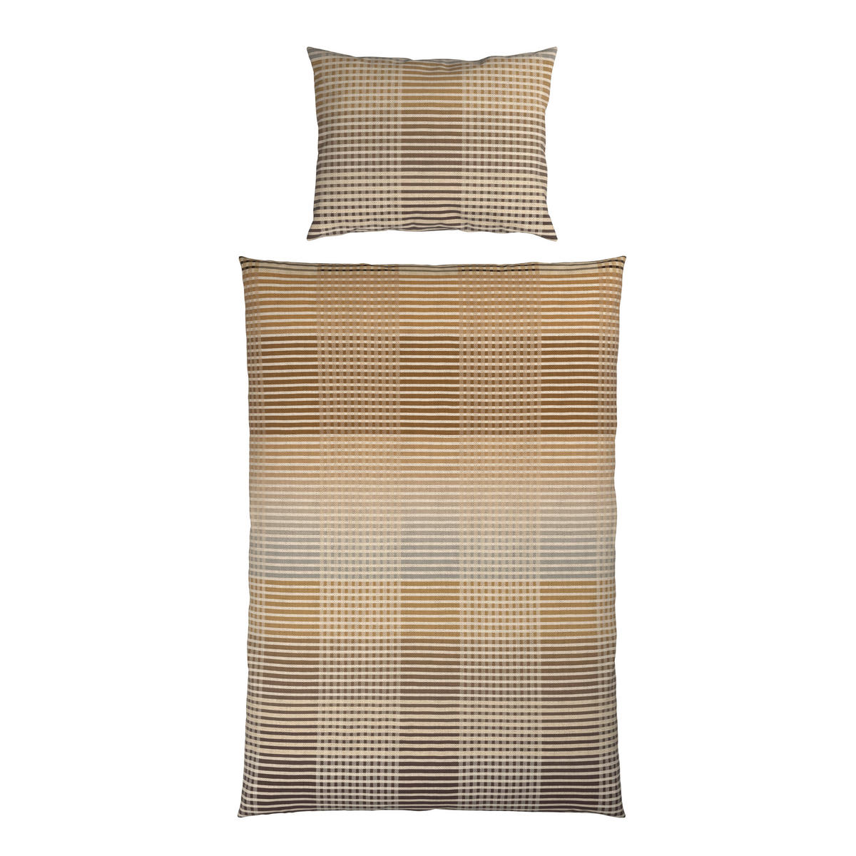 BETTWÄSCHE 2-teilig Flanell 140/200 cm  - Braun, Textil (140/200cm) - Novel