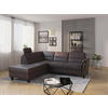 ECKSOFA PALMERA V Braun Mikrofaser  - Wengefarben/Braun, KONVENTIONELL, Holz/Textil (212/236cm) - Sit & More