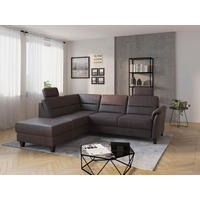 ECKSOFA in Mikrofaser Braun  212/236 cm  - Wengefarben/Braun, KONVENTIONELL, Holz/Textil (212/236cm) - Sit & More