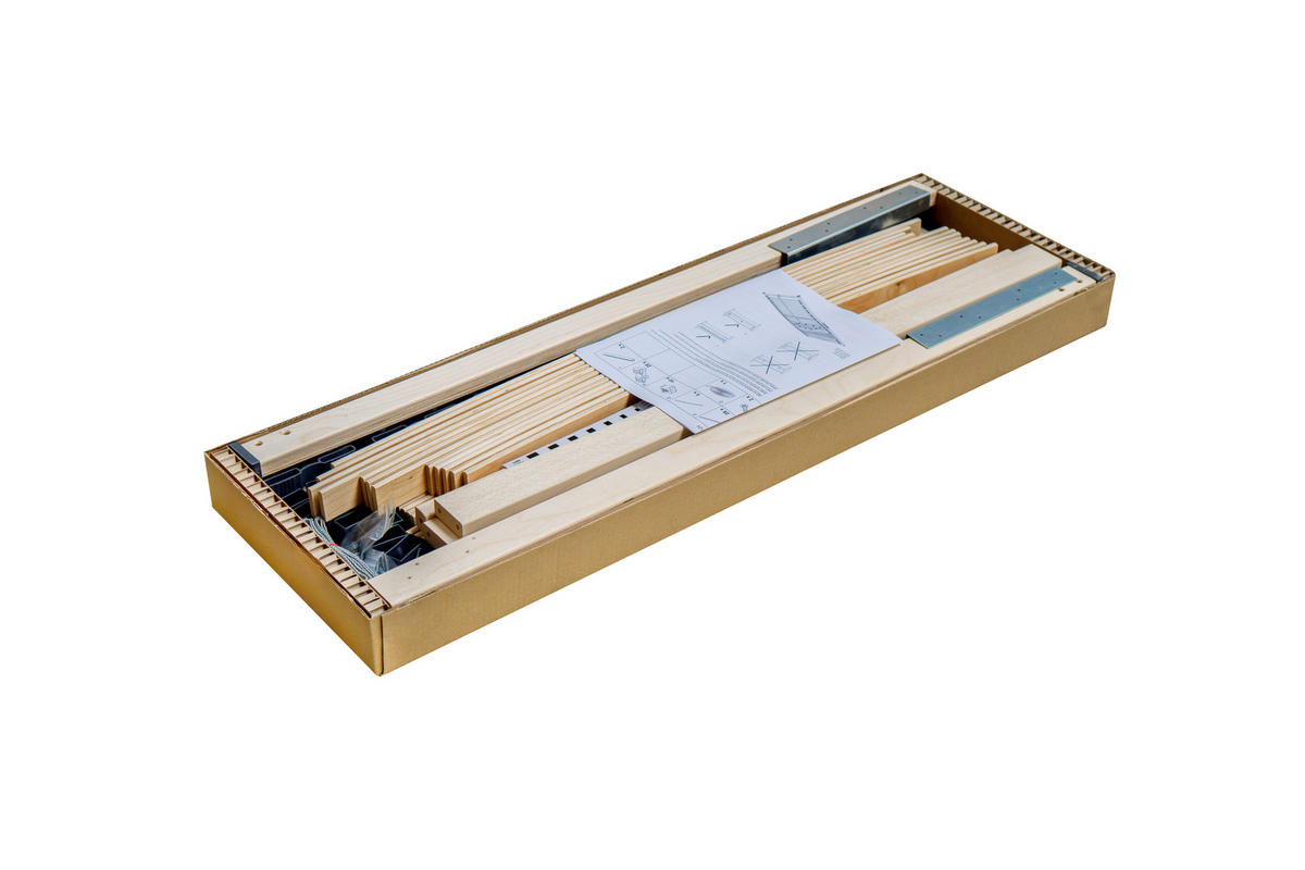 LATTENROST 140/200 cm Mittelzone verstellbar,  - Birkefarben, Basics, Holz/Holzwerkstoff (140/200cm) - MID.YOU