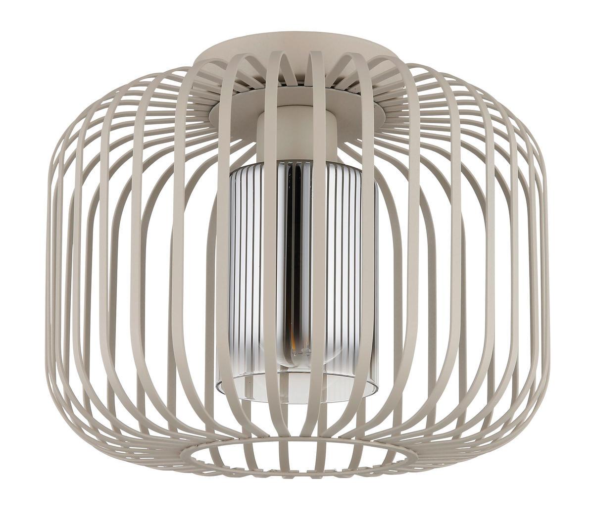 STROPNA SVETILKA ALFRED 28/23 cm   - siva/prozorno, Design, kovina/steklo (28/23cm) - Globo