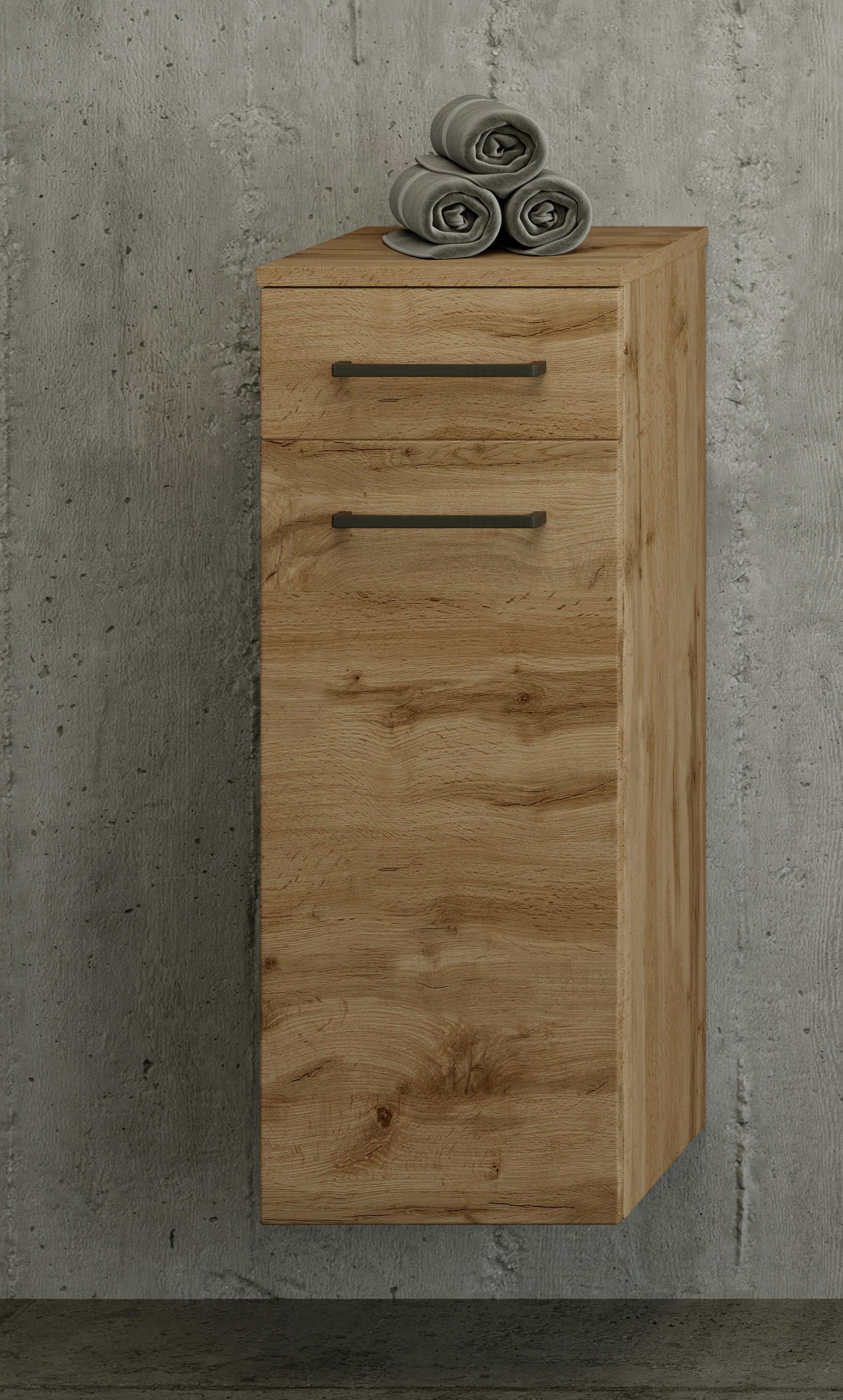 UNTERSCHRANK in   - Eichefarben/Eiche Wotan, Modern, Holzwerkstoff/Metall (30/79/35cm) - Held