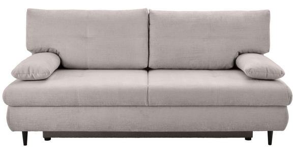 SCHLAFSOFA Chenille Beige  - Beige/Schwarz, KONVENTIONELL, Holz/Textil (212/97/105cm) - Carryhome