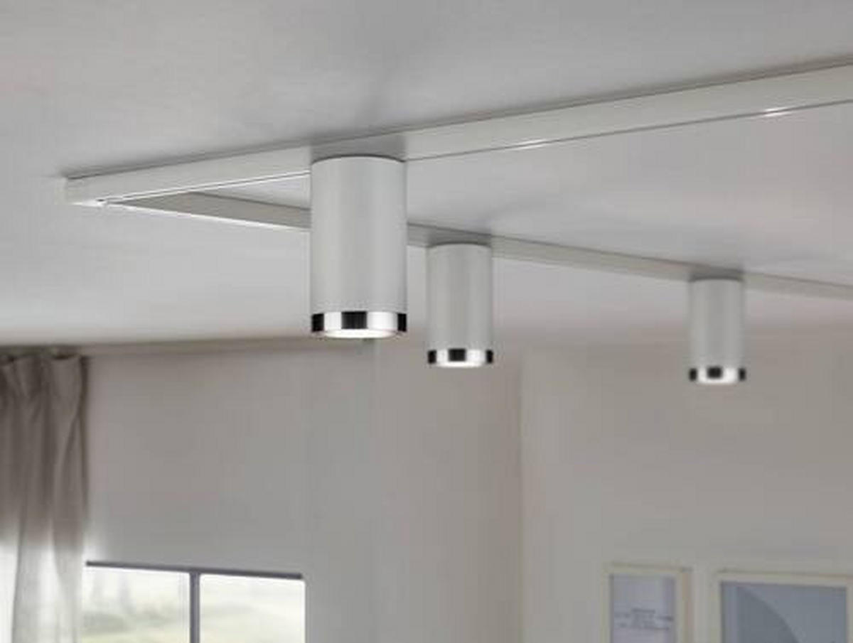 SCHIENENSYSTEM-STRAHLER URail 6,5/12,8 cm   - Chromfarben/Weiß, Basics, Kunststoff/Metall (6,5/12,8cm) - Paulmann
