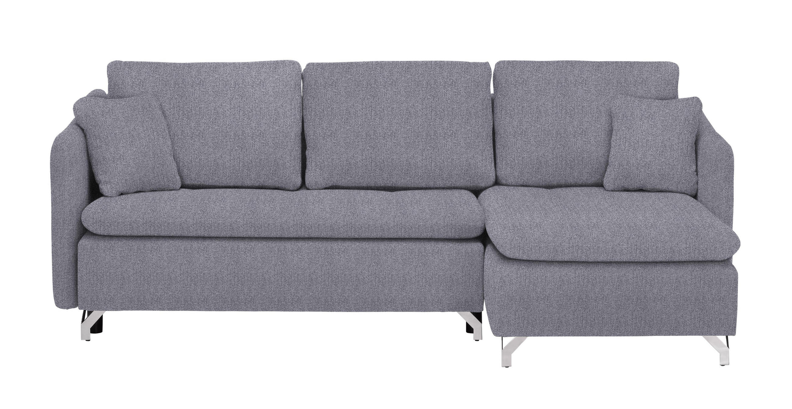 Wohnlandschaft in Textil Grau