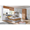 JUGENDZIMMER - Eichefarben/Grau, Trend, Holzwerkstoff/Textil (120/200cm) - Stylife